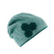 Beanie Wool Flowers Pine Green
