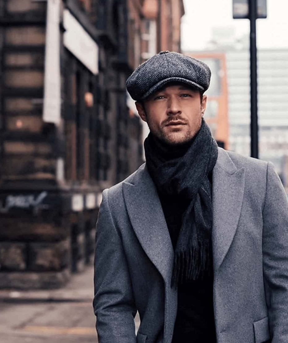 Carloway Peaky Blinders Harris Tweed Black/Marine