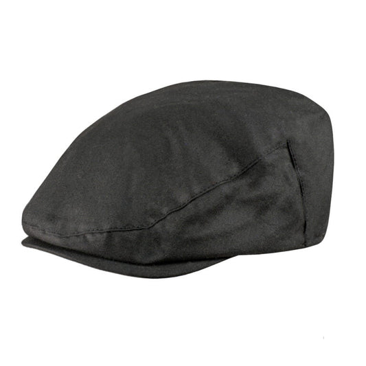 Wax Flat Cap Black