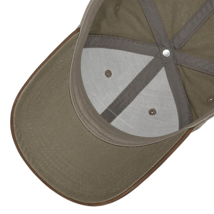 Baseball Cap Cotton/Leather Khaki
