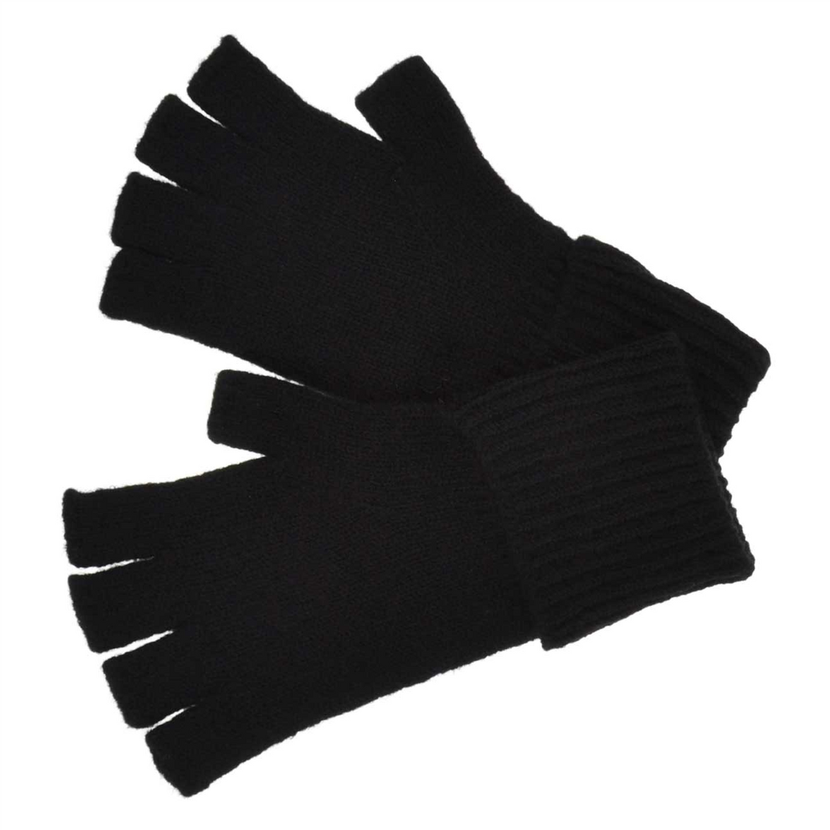 Finger Gloves Knit Black