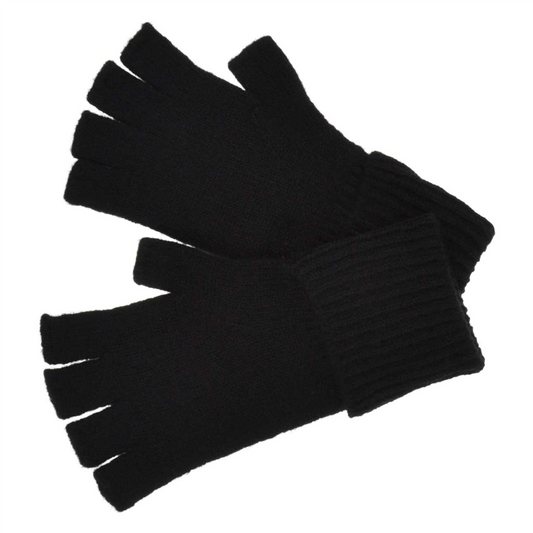 Finger Gloves Knit Black