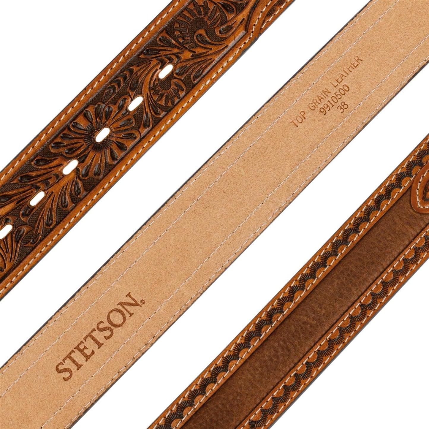 Tooled Leather Belt