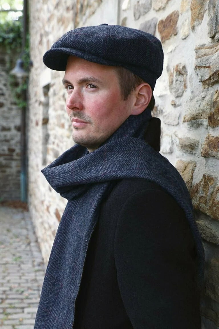 Baker Boy Cap i Shetland Wool Anthracite