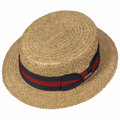 Boater Wheat Red/Blue