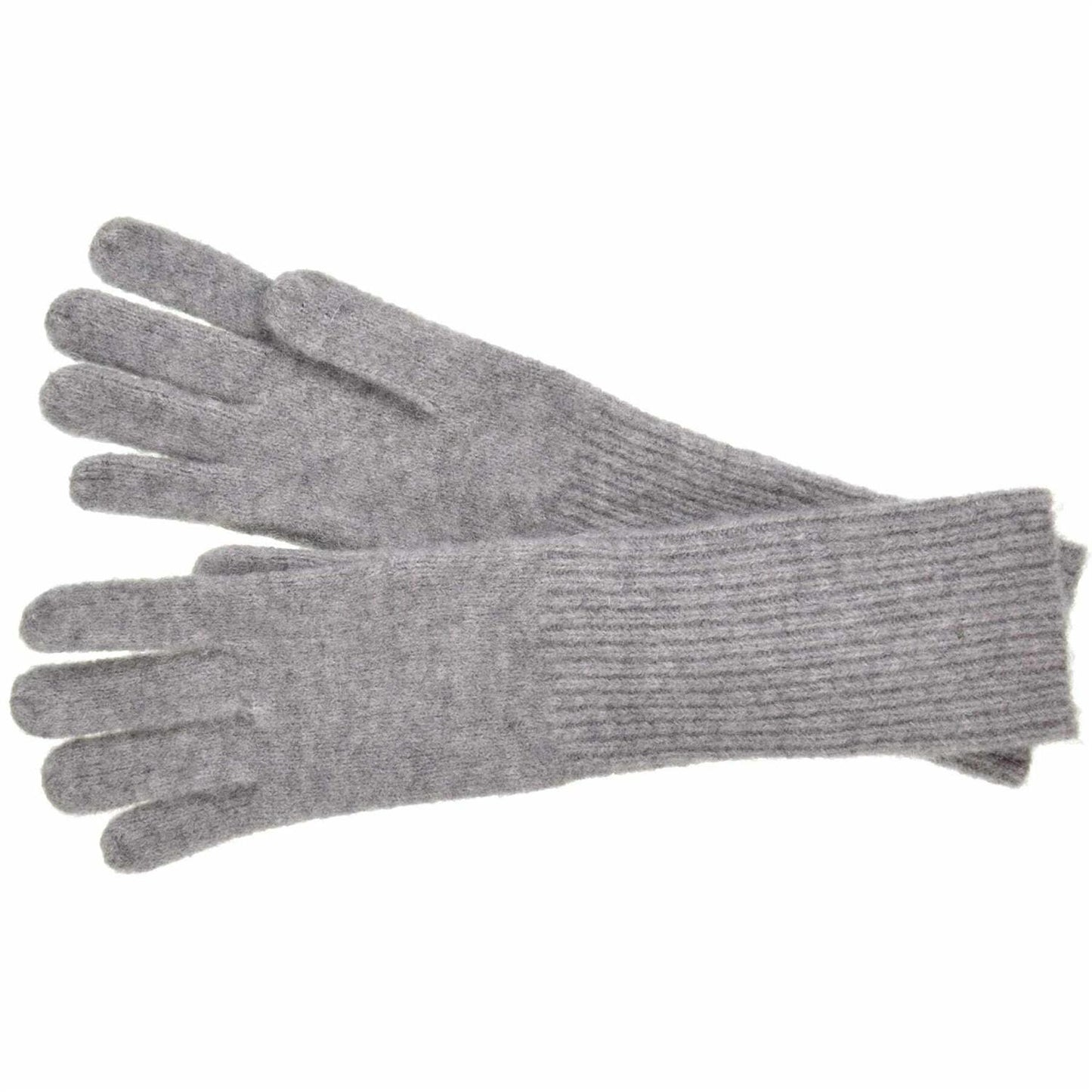 Knit Finger Gloves Smoke Grey