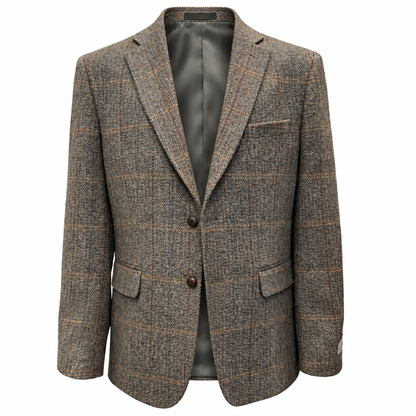 Dressjakke Lewis Harris Tweed Olive Check