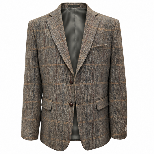 Dressjakke Lewis Harris Tweed Olive Check