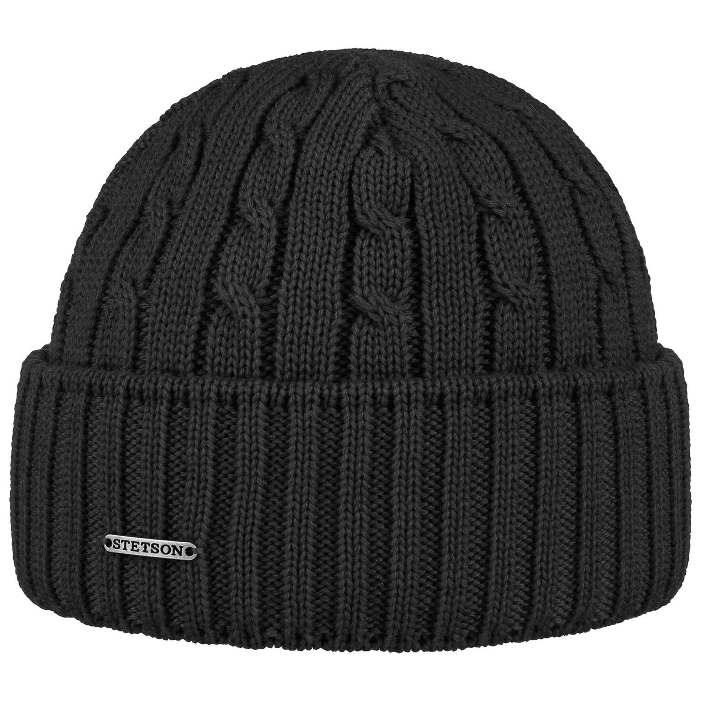 Strikkelue Cable Black