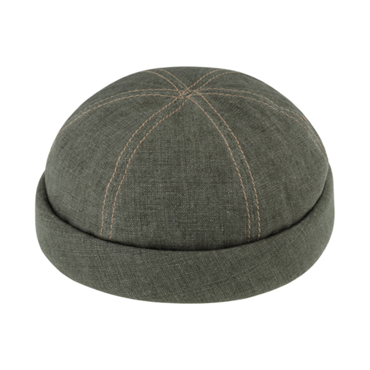 Docker Colin Linen Olive Green
