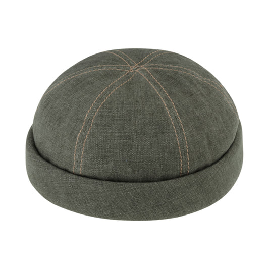 Docker Colin Linen Olive Green