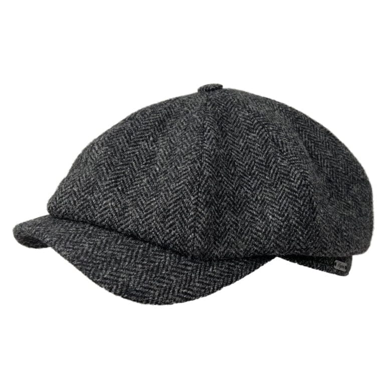 Newsboy Classic Herringbone Cap Dark Grey