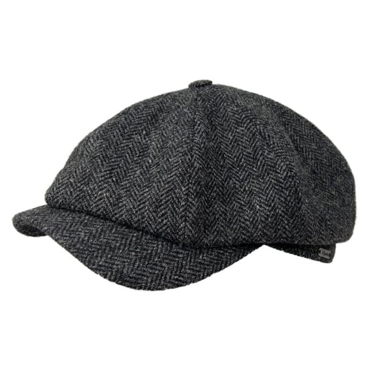 Newsboy Classic Herringbone Cap Dark Grey