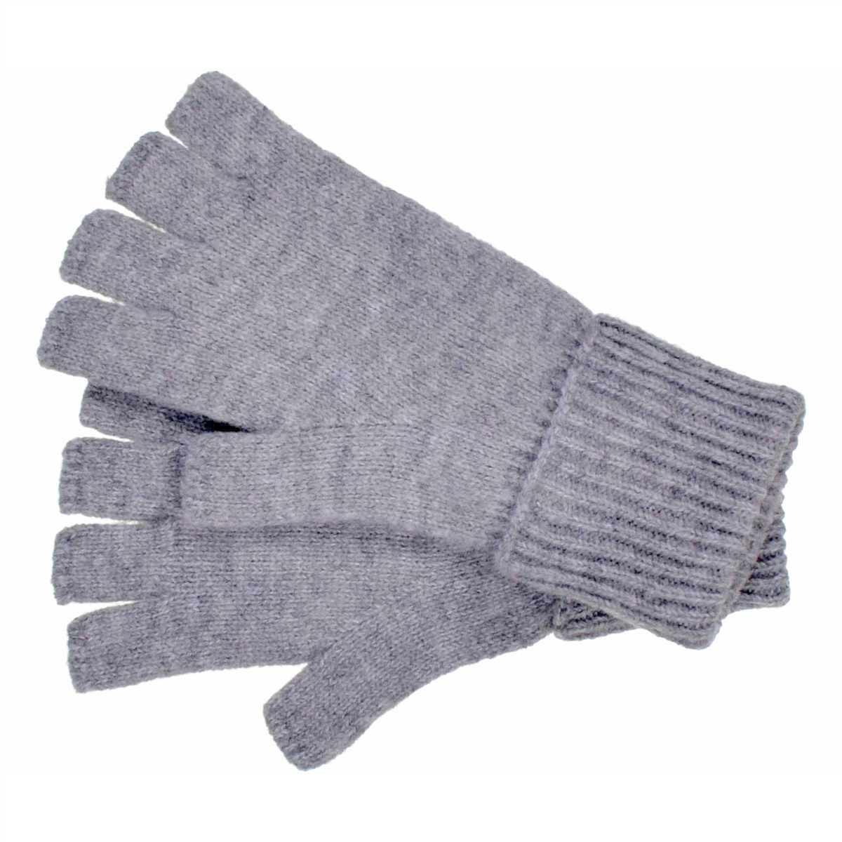 Finger Gloves Knit Smoke Grey