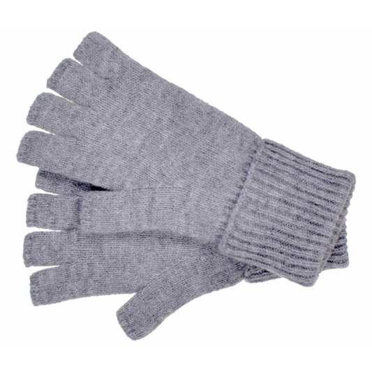 Finger Gloves Knit Smoke Grey