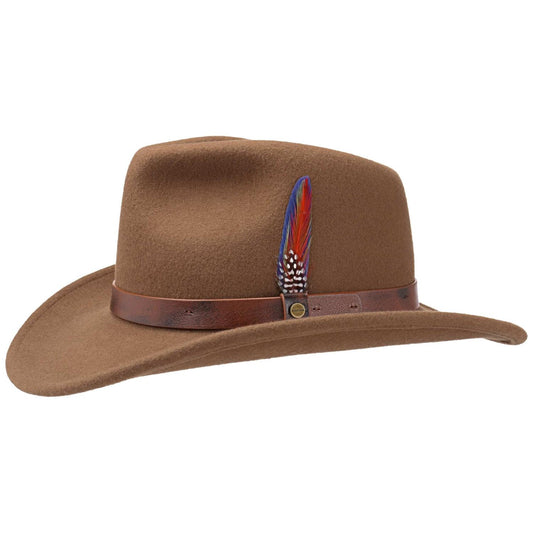 Laredo Western Woolfelt Brown