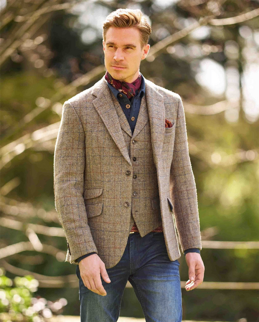 Dressjakke Harris Tweed London Walnut Check