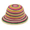 Gloche Raffia Stripe Pink