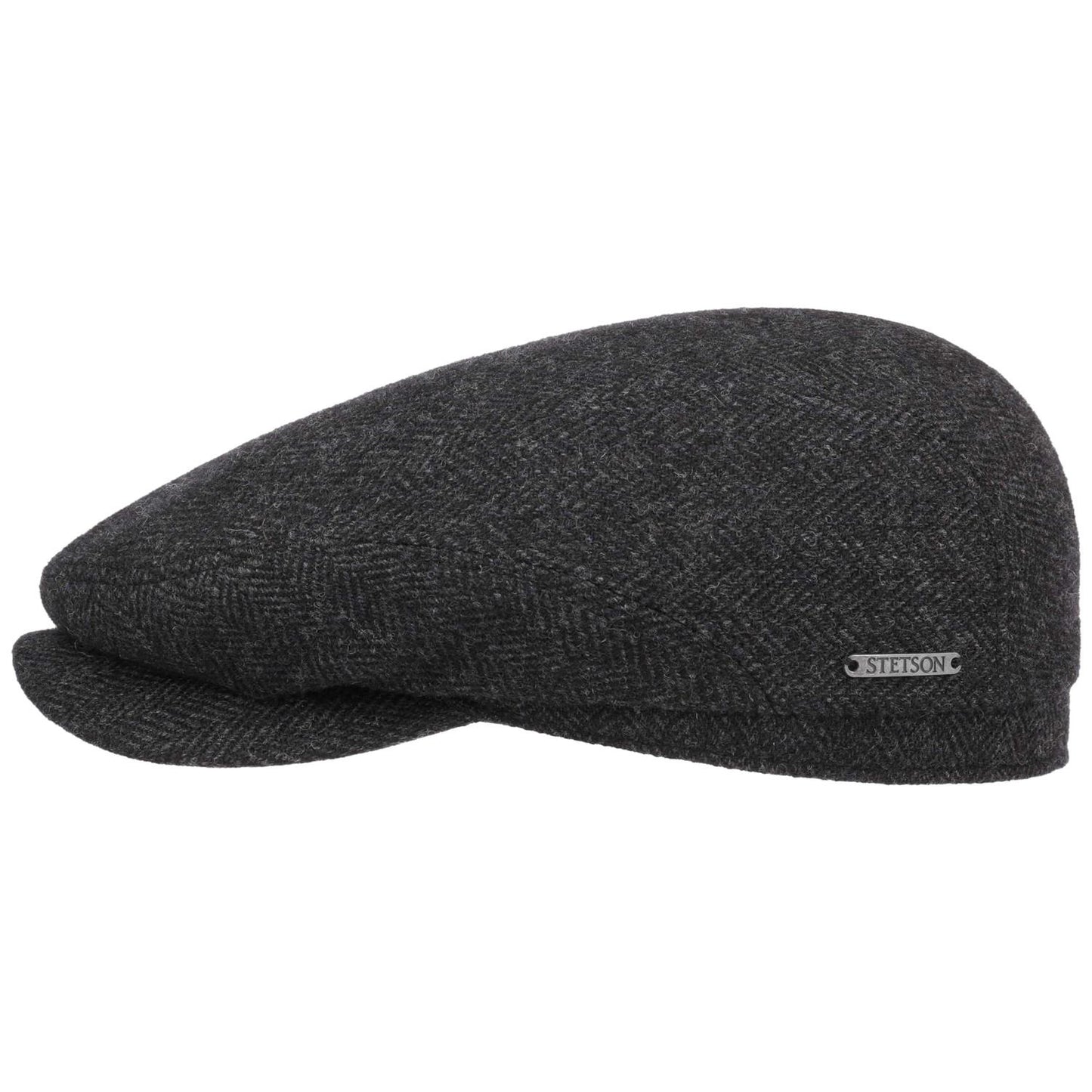 Driver Cap Herringbone Dark Grey