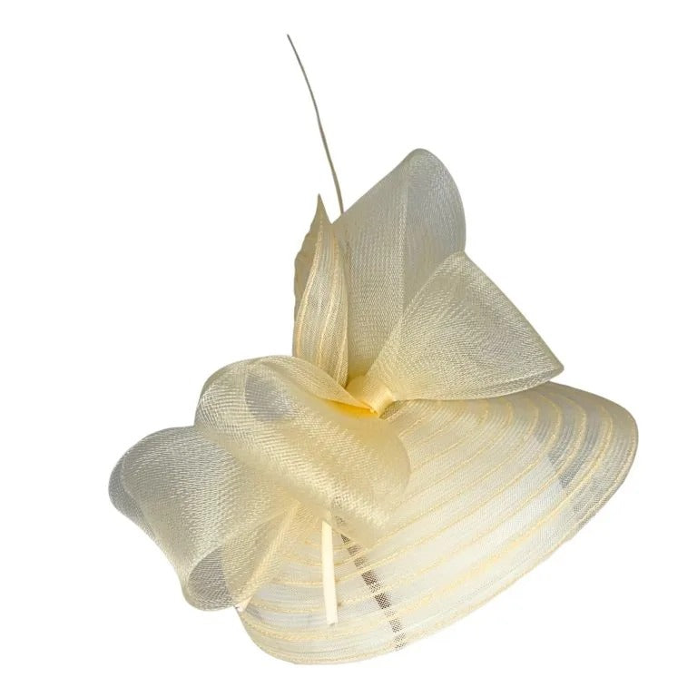 Abby Fascinator Ivory