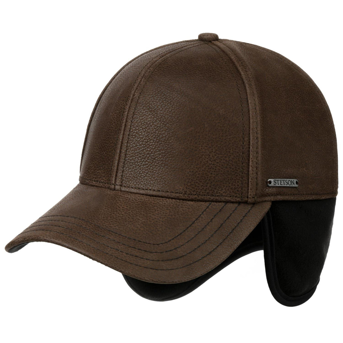 Baseball Cap Chevrette Cowhide EF Dark Brown