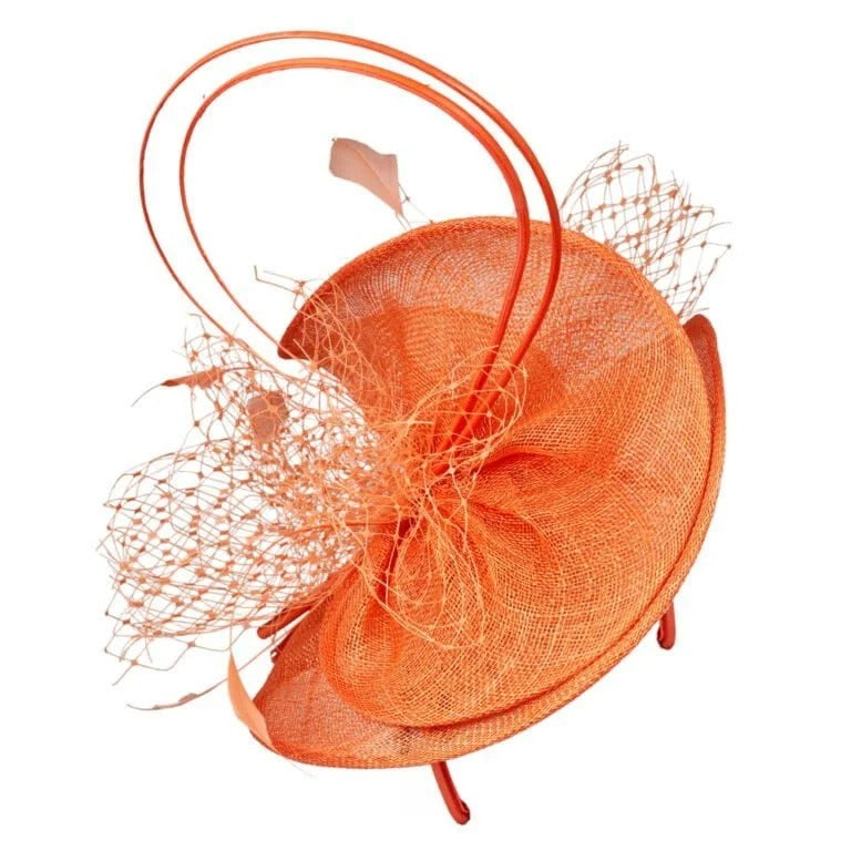 Beth Fascinator Persimmon