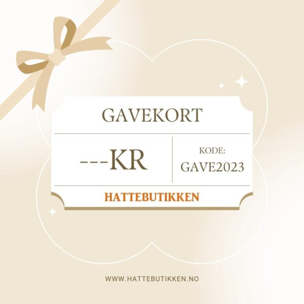 Digitalt gavekort (kun for nettbutikk) - , Gavekort, Hattebutikken.no