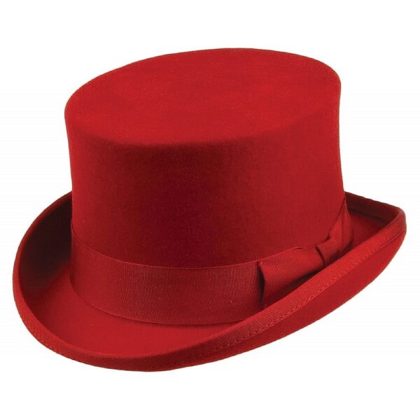Jaxon Mid Crown Top Hat Red - Jaxon, Herre, Hattebutikken.no